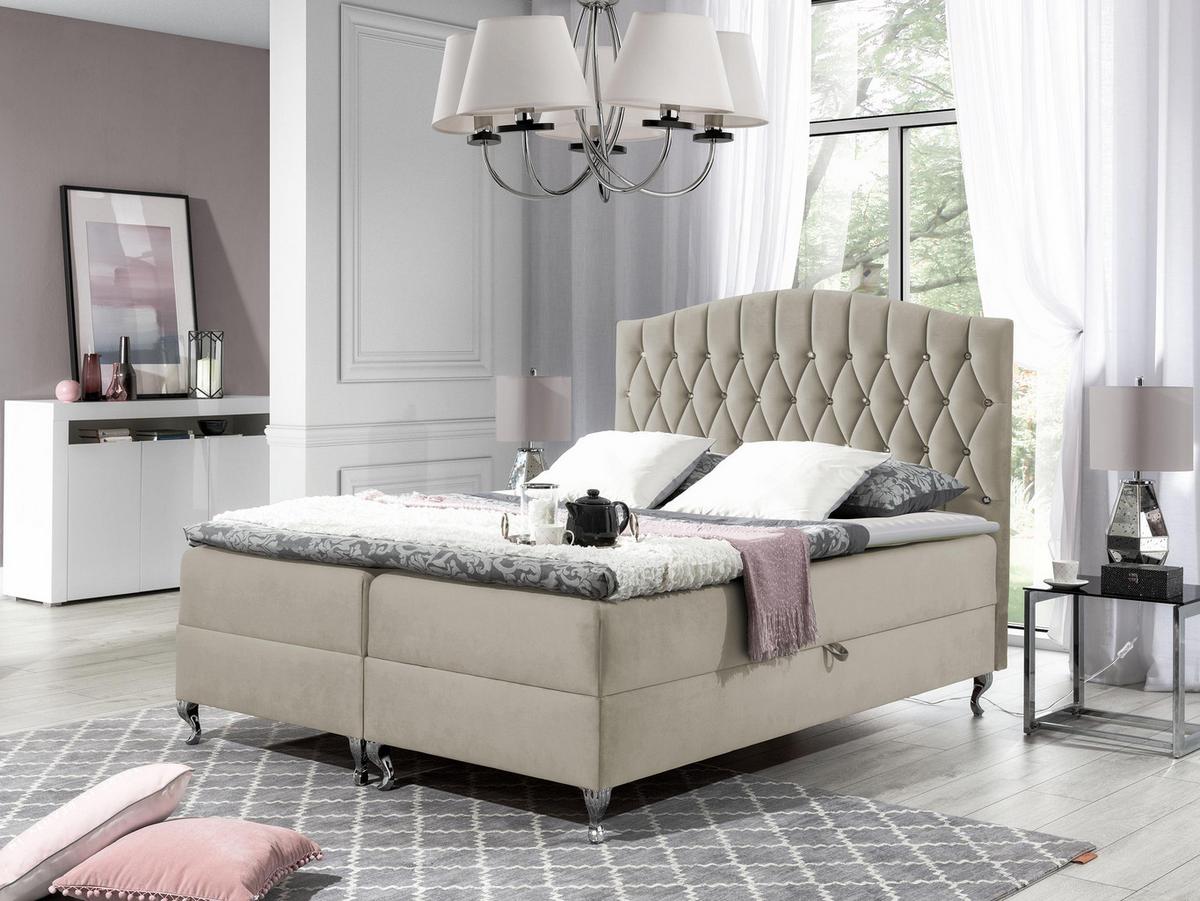 BOXBETT Puerto - H3 - Creme, Holz (140/200cm) - MIRJAN24