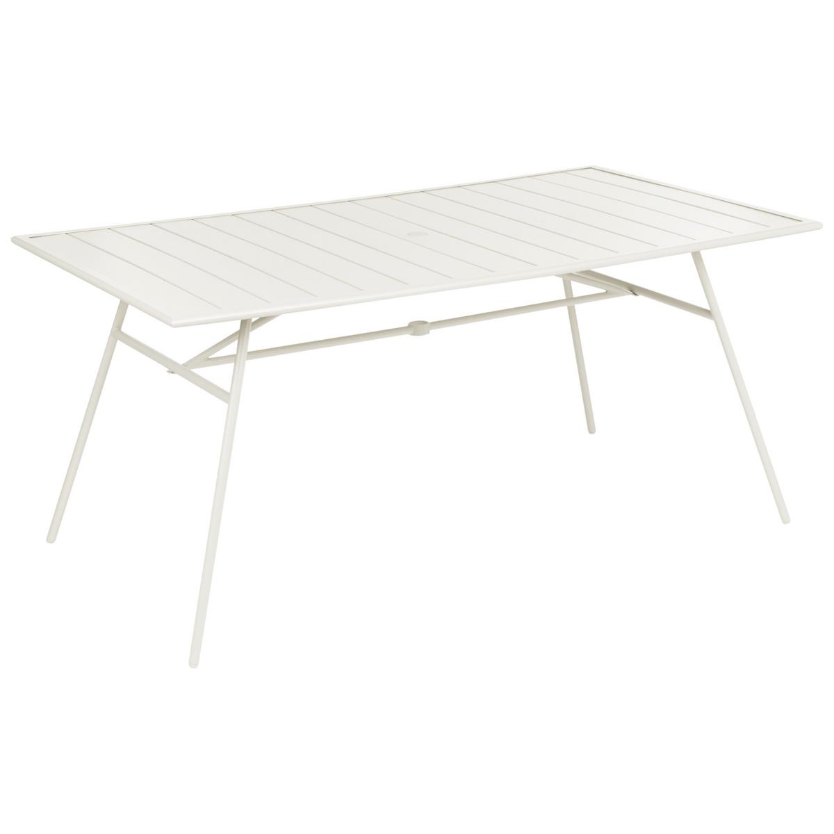 GARTENMÖBEL-SET 6-Sitzer Hellbeige Metall Terenzo - Beige, Metall - Beliani