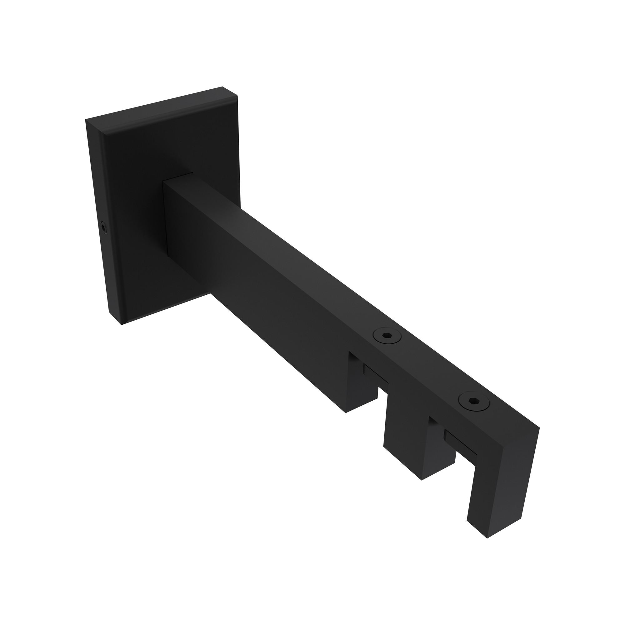 TRÄGER FÜR GARDINENSTANGEN INNENLAUF 14x35 mm, Smartline 2-läufig lang, Schwarz - Schwarz, Metall (14.5/6.5/4.5cm) - INTERDECO