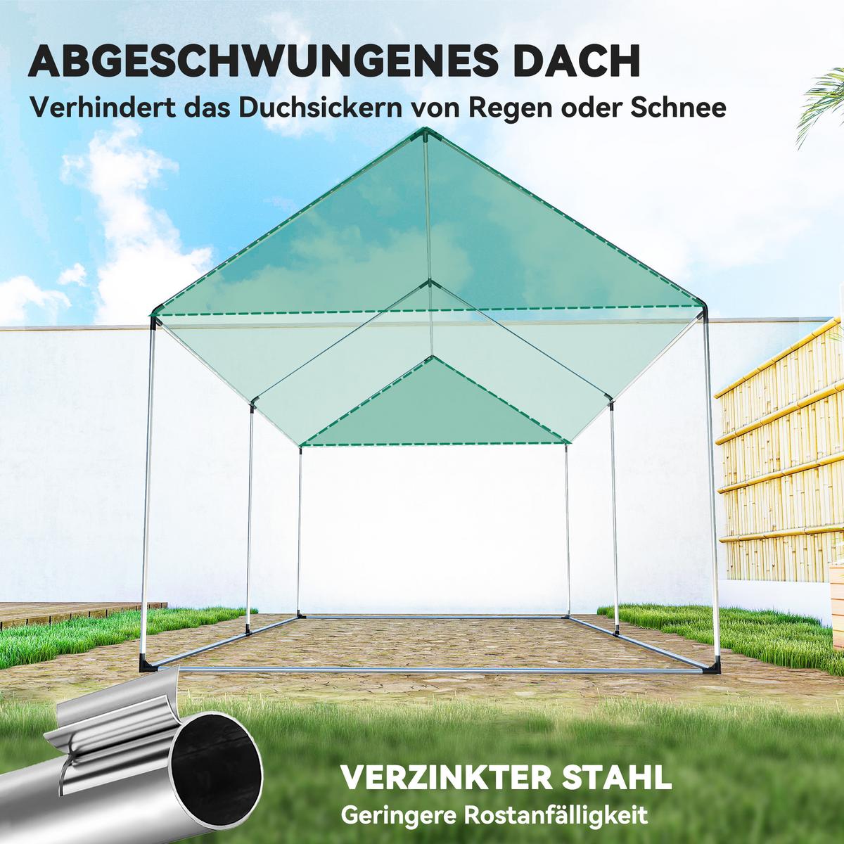 FOLIENTUNNEL Stahl PE Weiß - Weiß, Metall (200/200/300cm) - Outsunny