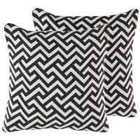 DEKOKISSEN 2er-Set Weiß 45/45 cm Salizar - Weiß, Textil (45/45cm) - Beliani