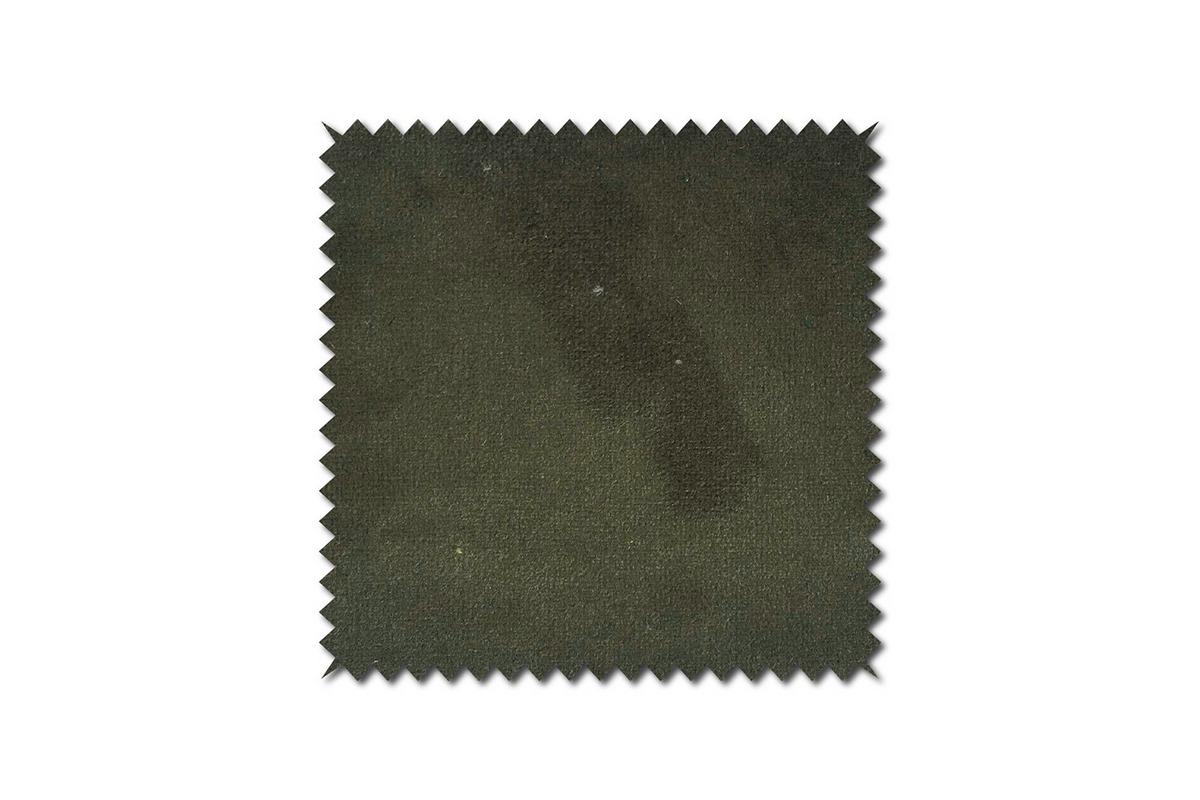 HOCKER LOTTE Grün Velvet - Olivgrün, Textil/Metall (57/44/52cm) - KAWOLA
