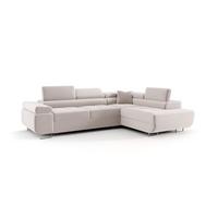 ECKSOFA Monaro Mit Schlaffunktion - Weiß, Holzwerkstoff/Textil (275/202cm) - Fun Möbel