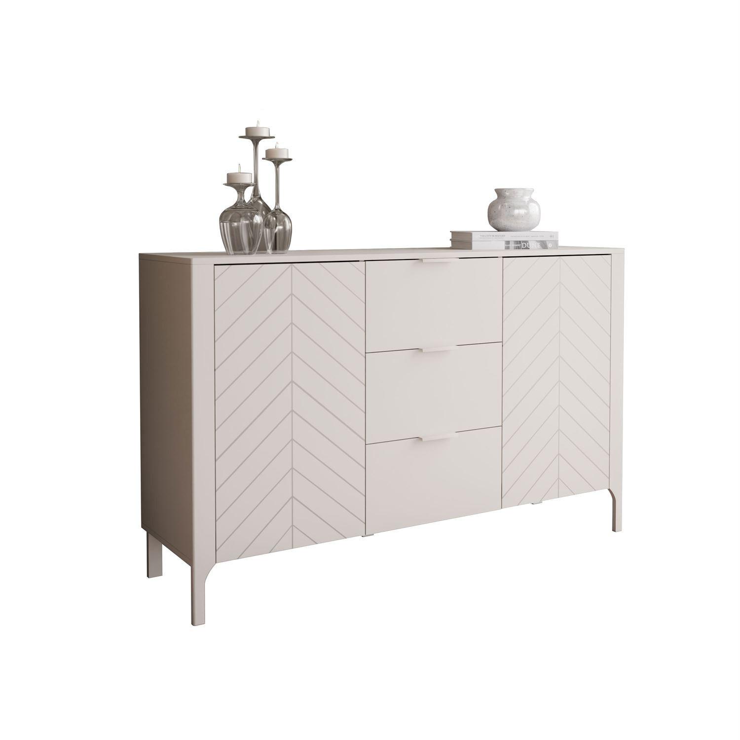 SIDEBOARD mit Schubladen LUMI, Kaschmir - Kaschmir, Holzwerkstoff (153/95/40cm) - Lookway