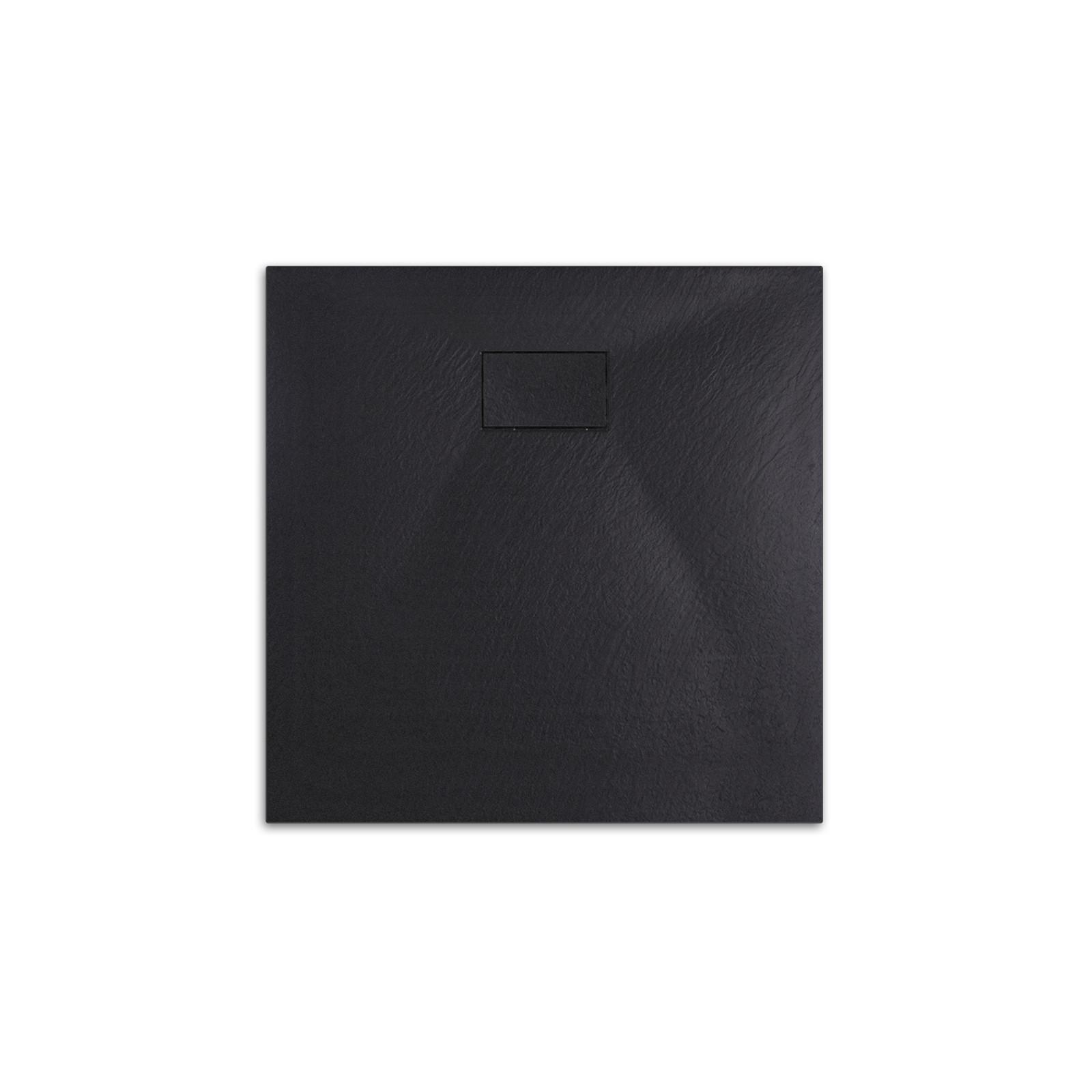 DUSCHWANNE mit rutschhemmender Oberfläche Schwarz 90/90 cm - Schwarz, Kunststoff (90/2.6/90cm) - EMKE