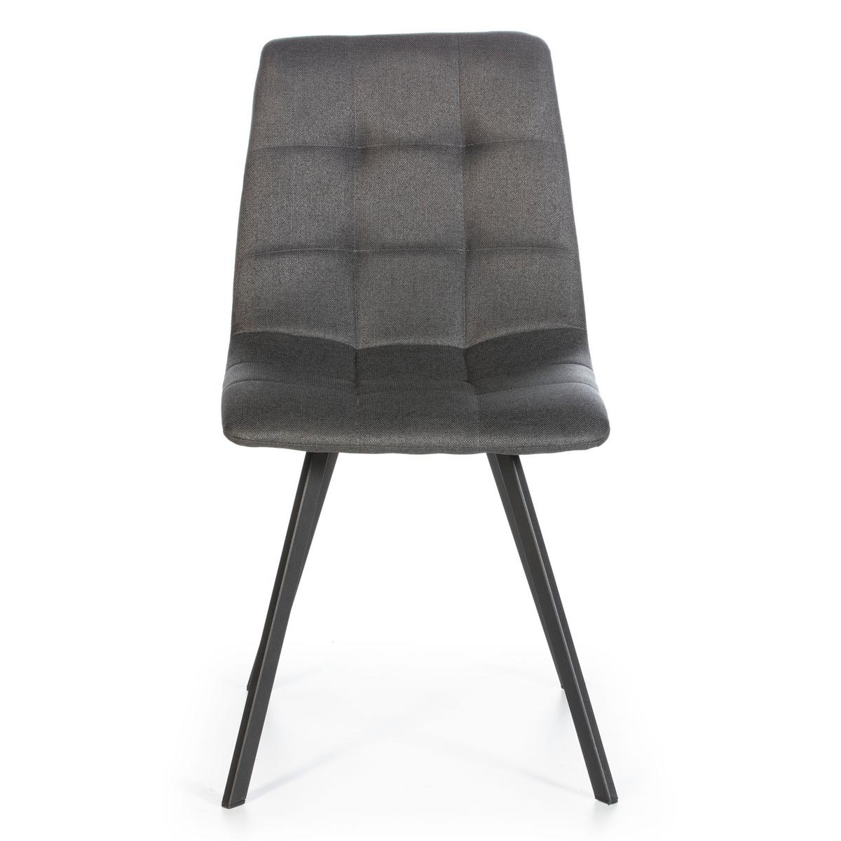 STUHL 2er-Set Mila dunkelgrau - Grau, Textil/Metall (46/90/58cm) - VS Venta-stock