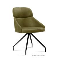ESSZIMMERSTUHL (8er-Set) Dionne 52x82x63 Schwarz/Olivgrün - Schwarz/Olivgrün, Kunststoff (63/82/52cm) - 58aufmkessel