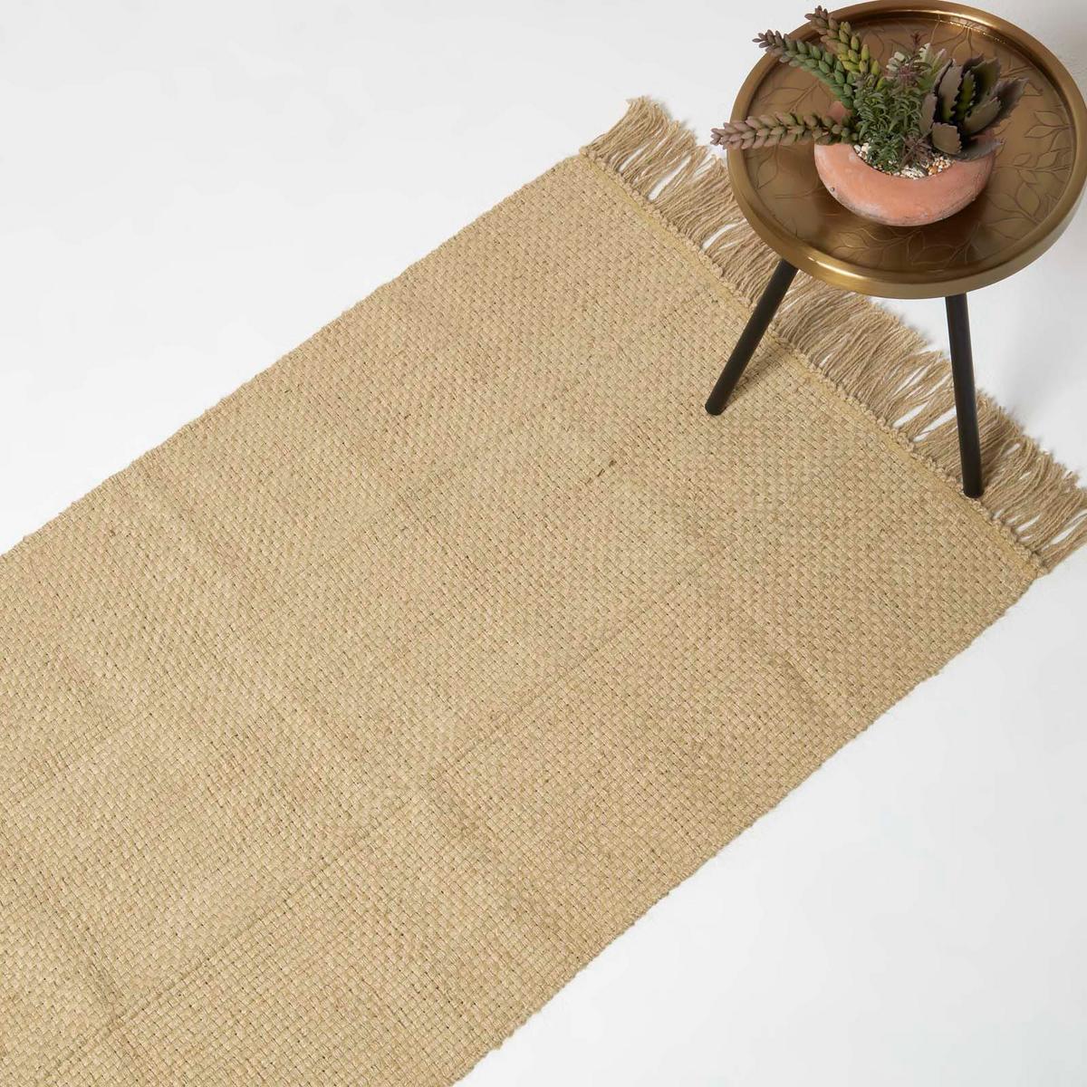 JUTETEPPICH Zaphyr handgewebt 70/120 cm - Naturfarben, Naturmaterialen (70/120cm) - Homescapes