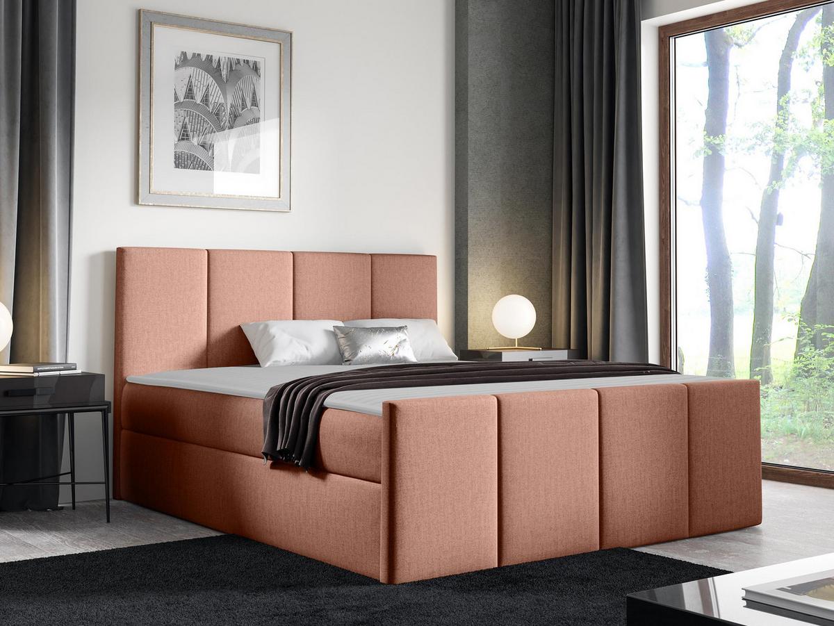 BOXBETT Lars - H3 - Hellrosa, Holz (160/200cm) - MIRJAN24
