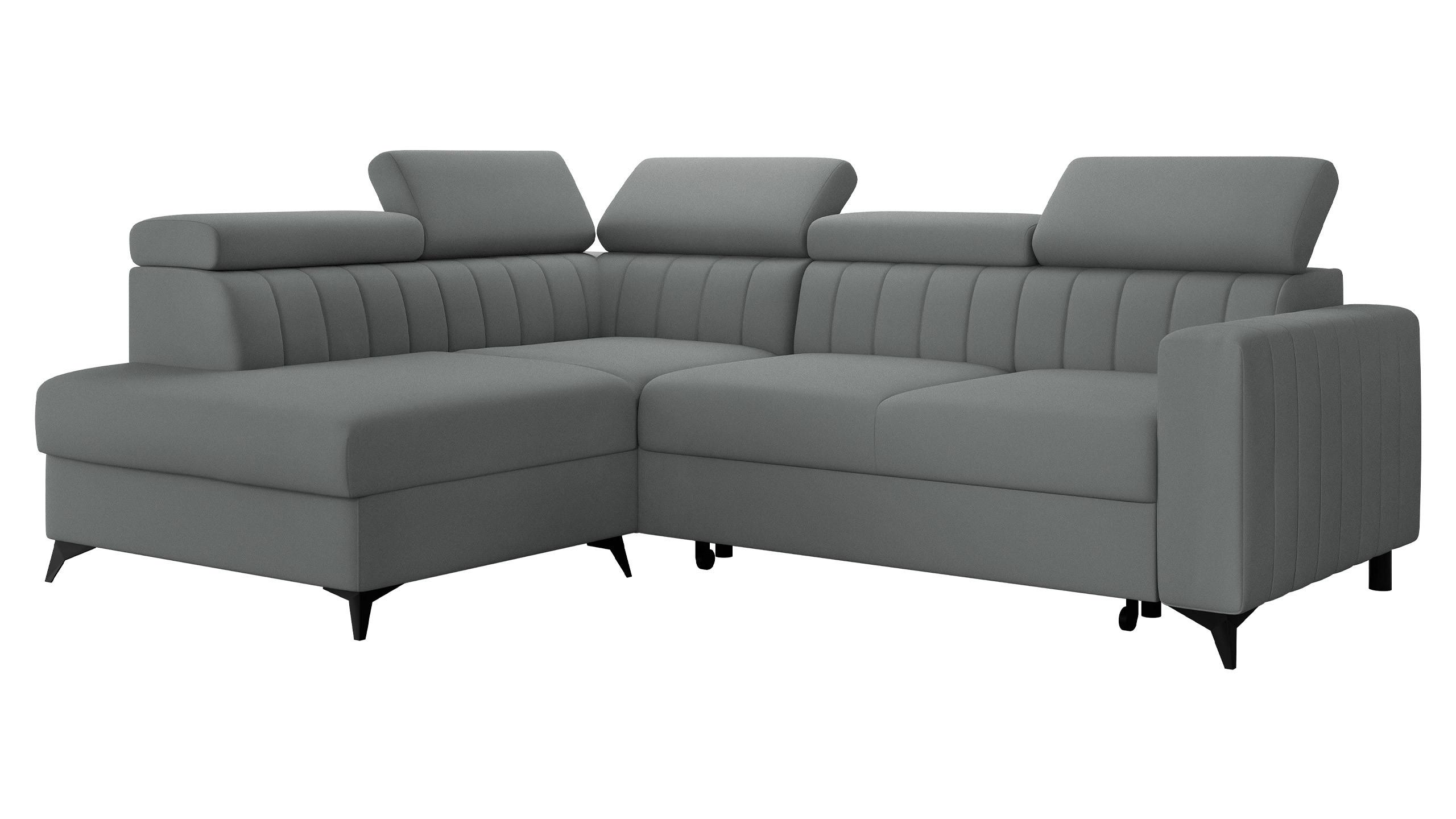 ECKSOFA Milano 2RRLXP, Seite: Links LXP+R+2R - Graphitfarben, Holz/Textil (249/195cm) - MIRJAN24
