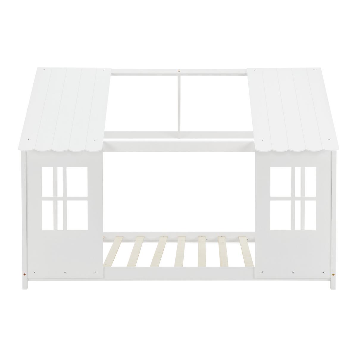 HAUSBETT Tostedt - Weiß, Holz (90/200cm) - [en.casa]