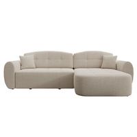 ECKSOFA Avessio Beige - Beige/Schwarz, Holz/Kunststoff (282/170cm) - Graingold
