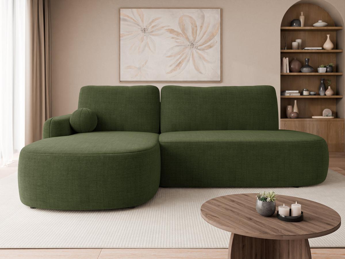 ECKSOFA Loridu O Premium, Seite: Links - Schwarz/Grün, Holz/Kunststoff (274/174cm) - MIRJAN24