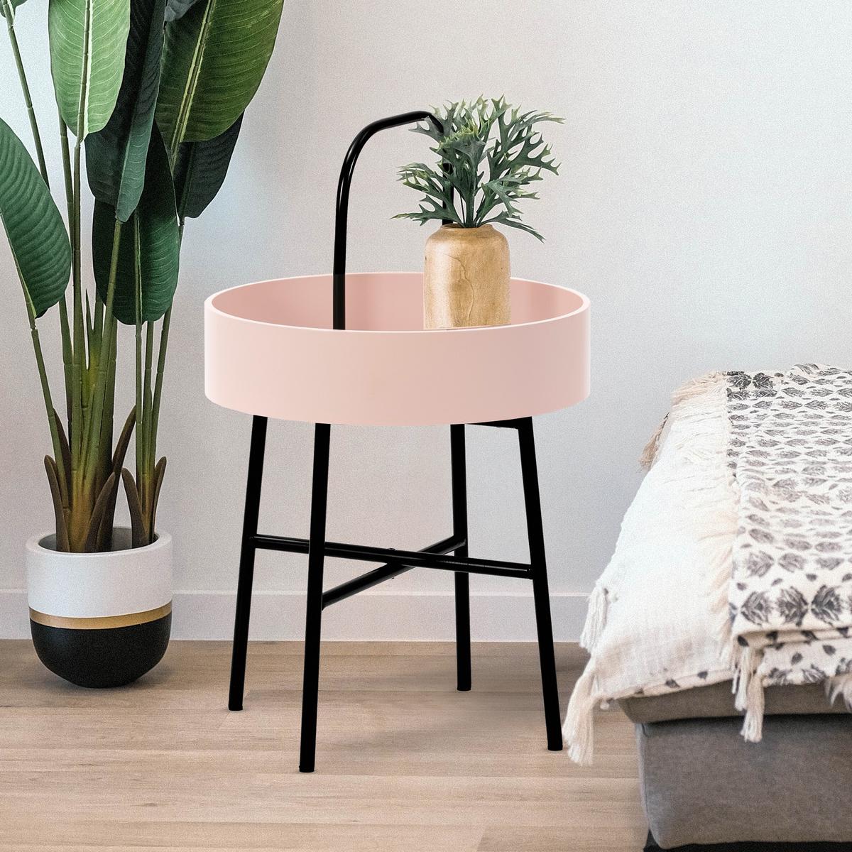BEISTELLTISCH Jaipur, Rosa - Pink, Holzwerkstoff (65/40/40cm) - VS Venta-stock
