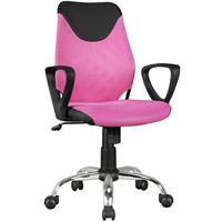 KINDERSCHREIBTISCHSTUHL Höhenverstellbar Ergonomisch TERNI, Pink 60x60x101 cm - Silberfarben/Schwarz, Textil/Metall (60/101/60cm) - KADIMA DESIGN