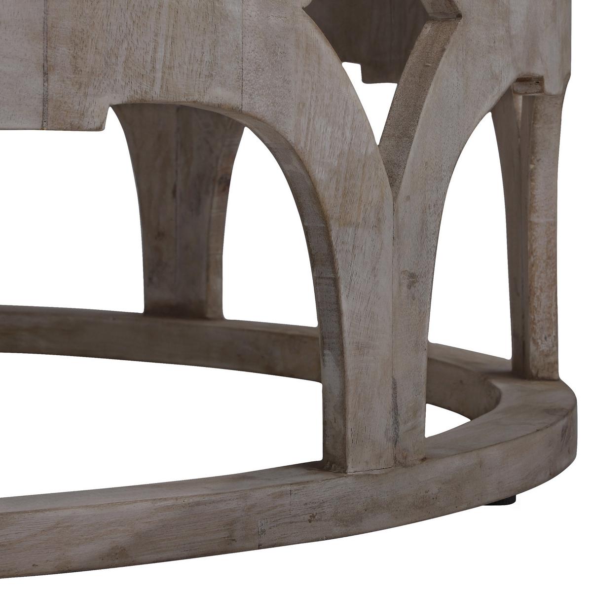 COUCHTISCH Ø100x45 cm rund Natur handgefertigt aus Mangoholz - Naturfarben, Holz (100/100/45cm) - WOMO-DESIGN