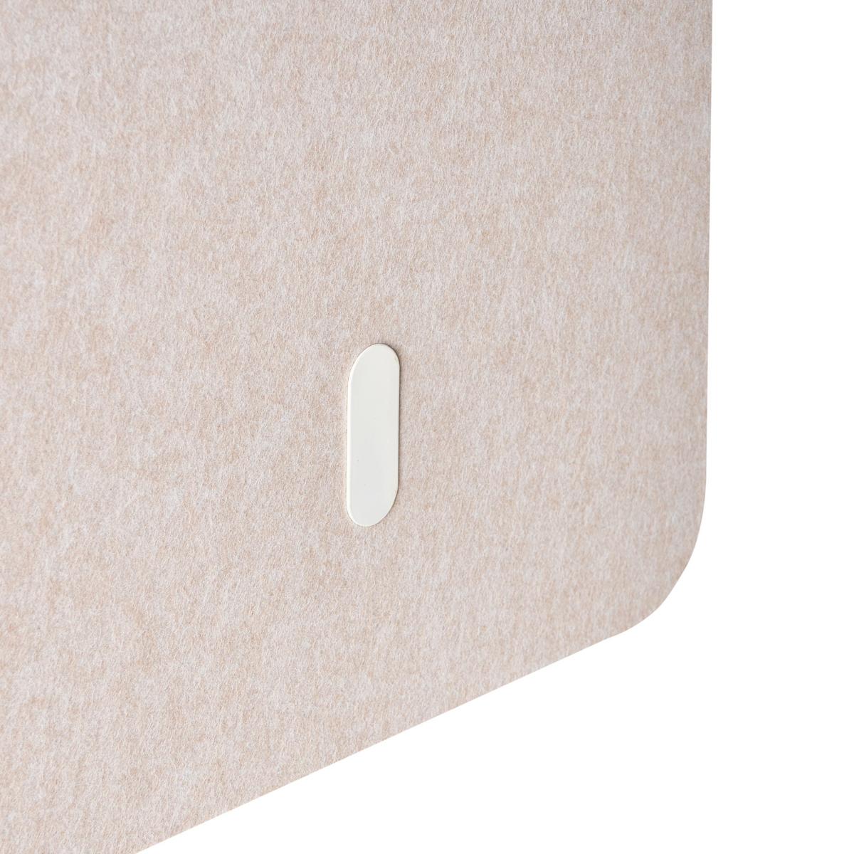 SCHREIBTISCHTRENNWAND 120/50 cm Beige Foldy - Beige, Kunststoff (120/50/1cm) - Beliani