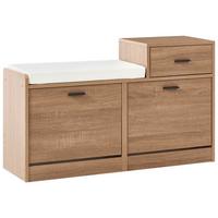 SCHUHSCHRANK Hellbraun Dubbo - Hellbraun/Braun, Holzwerkstoff (92/57/30cm) - Beliani