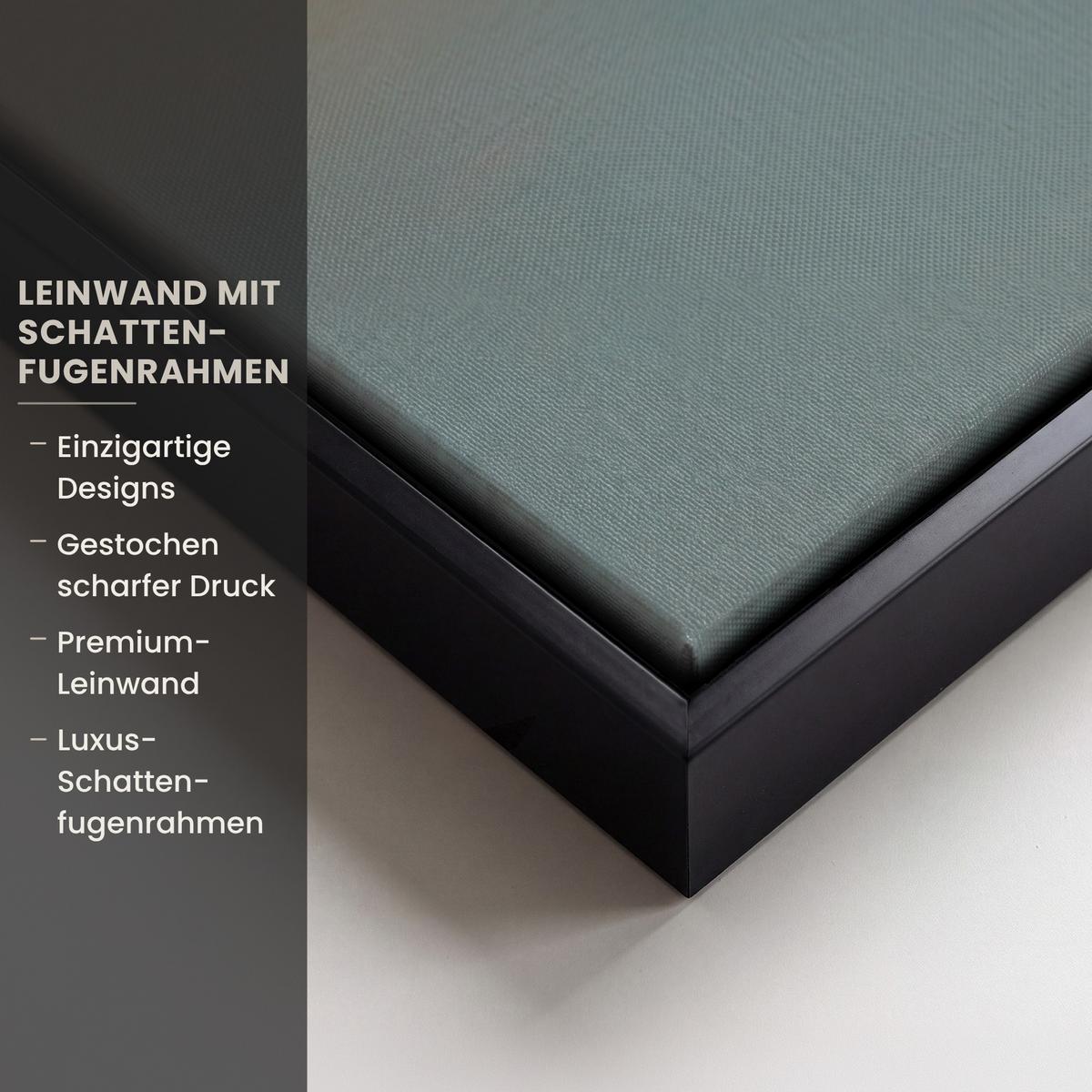 LEINWAND Bilder mit Rahmen - Stillleben - Vase - Osterzweig - 80x120 - Hellblau, Textil (80/120cm) - MuchoWow