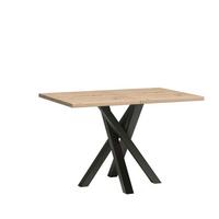 ESSTISCH ALMERIA Ausziehbar 120 - 160 / 80 x 75 cm - Schwarz/Eiche Artisan, Holz (120/80/75cm) - MASSENO