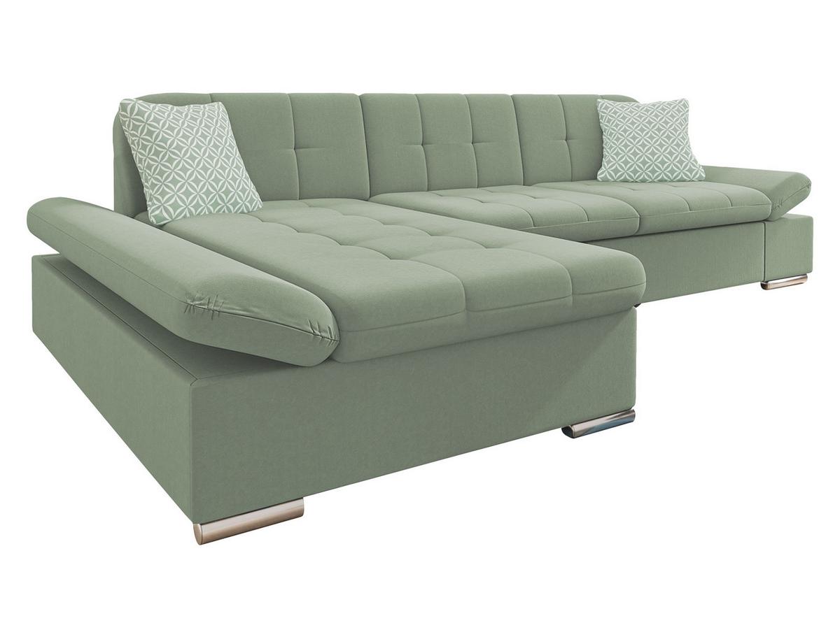 ECKSOFA Montana, Seite: Links - Hellgrün, Holz/Textil (278/161cm) - MIRJAN24
