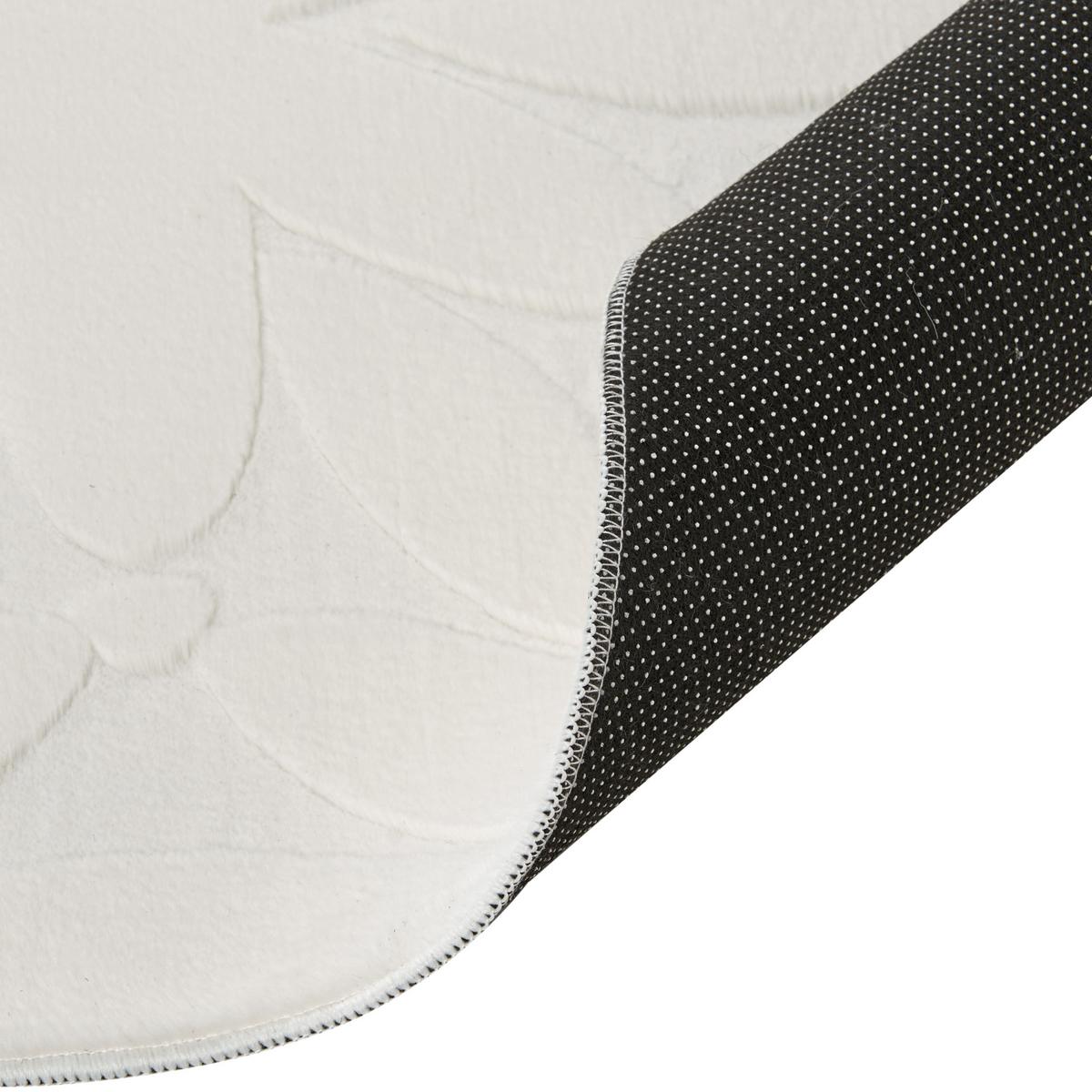 TEPPICH Cremeweiß 160 cm Hood - Creme/Weiß, Textil (160/160cm) - Beliani