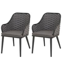GARTENSTUHL Anthrazit, Grau - Anthrazit/Grau, Textil (59/84/63cm) - MCW