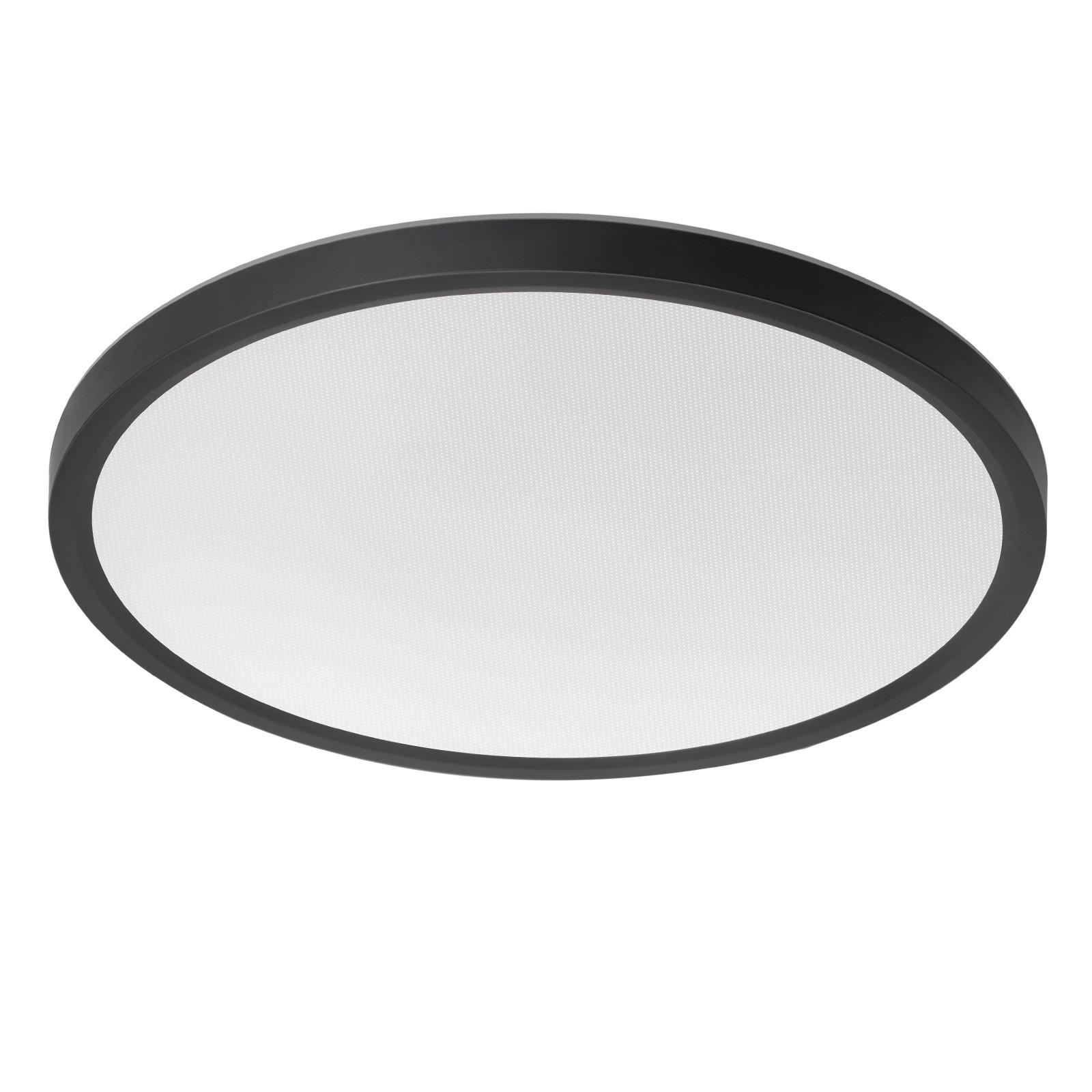 LED-DECKENLEUCHTE Vogtzahn 22.0/2.6/22.0 cm - Schwarz, Kunststoff (22/22/2.6cm) - ZMH