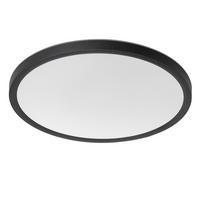 LED-DECKENLEUCHTE Vogtzahn 22.0/2.6/22.0 cm - Schwarz, Kunststoff (22/22/2.6cm) - ZMH