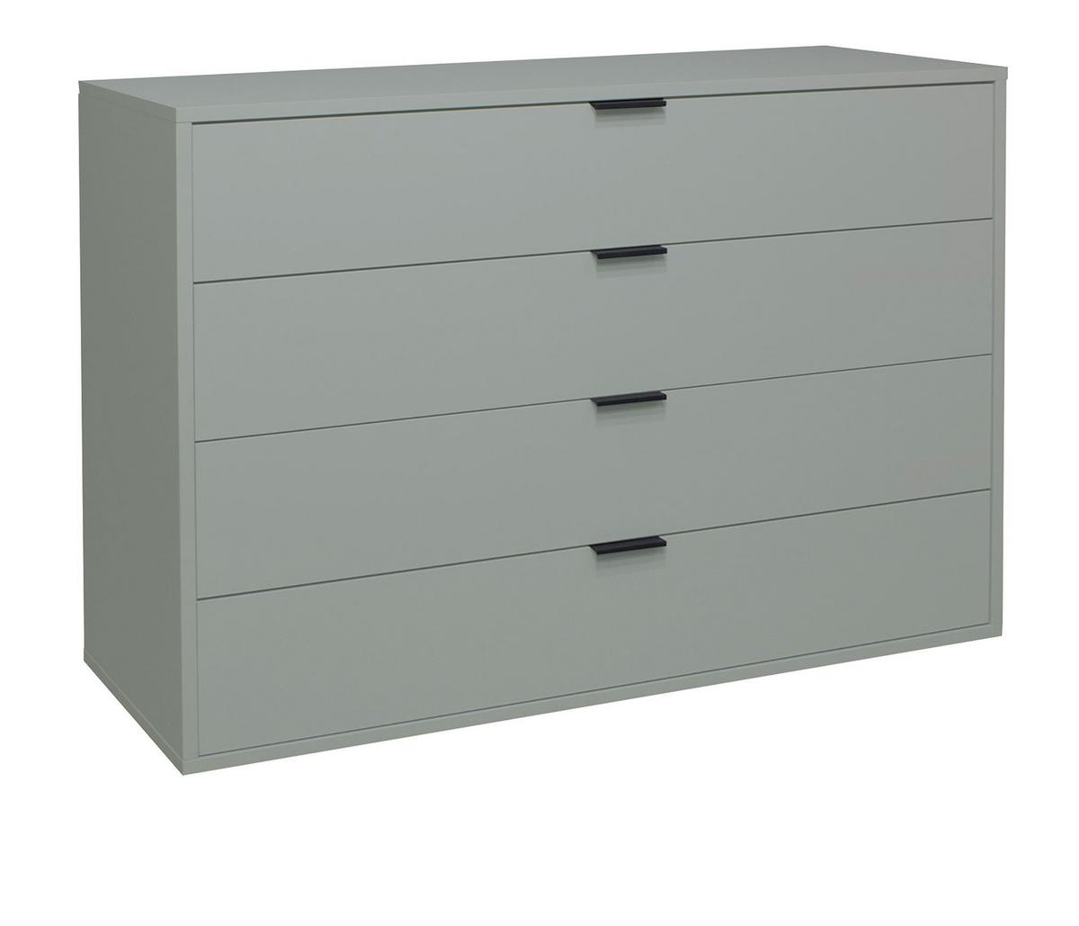KOMMODE Erna 119x45x87 Pinie Green matt Lack - Grün, Holzwerkstoff (119/87/45cm) - 58aufmkessel