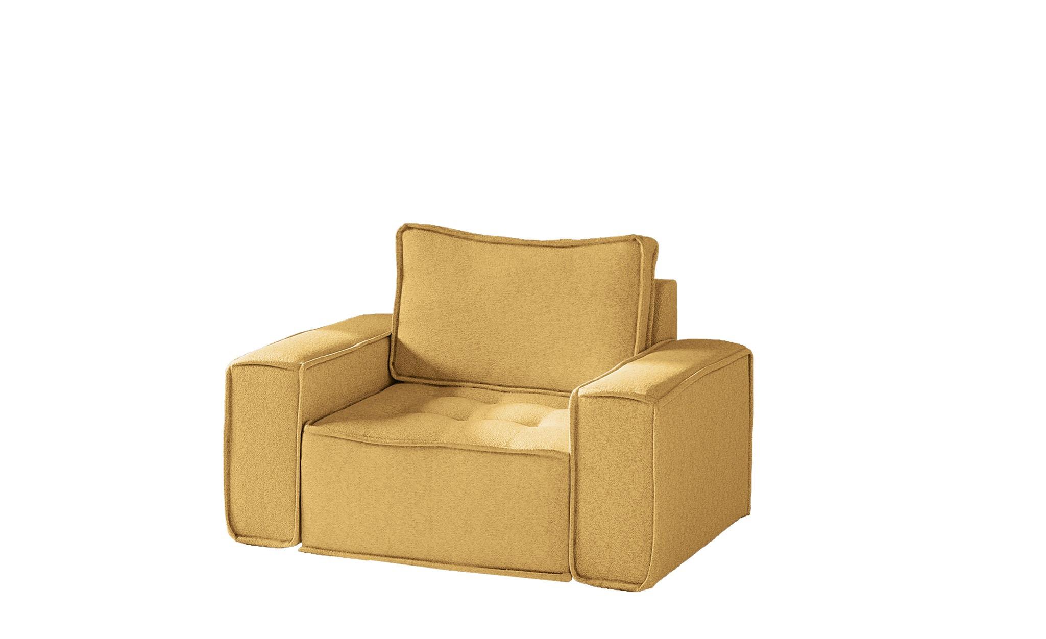 SESSEL Sande In Raven - Gelb, Holzwerkstoff/Textil (132/85/90cm) - Fun Möbel