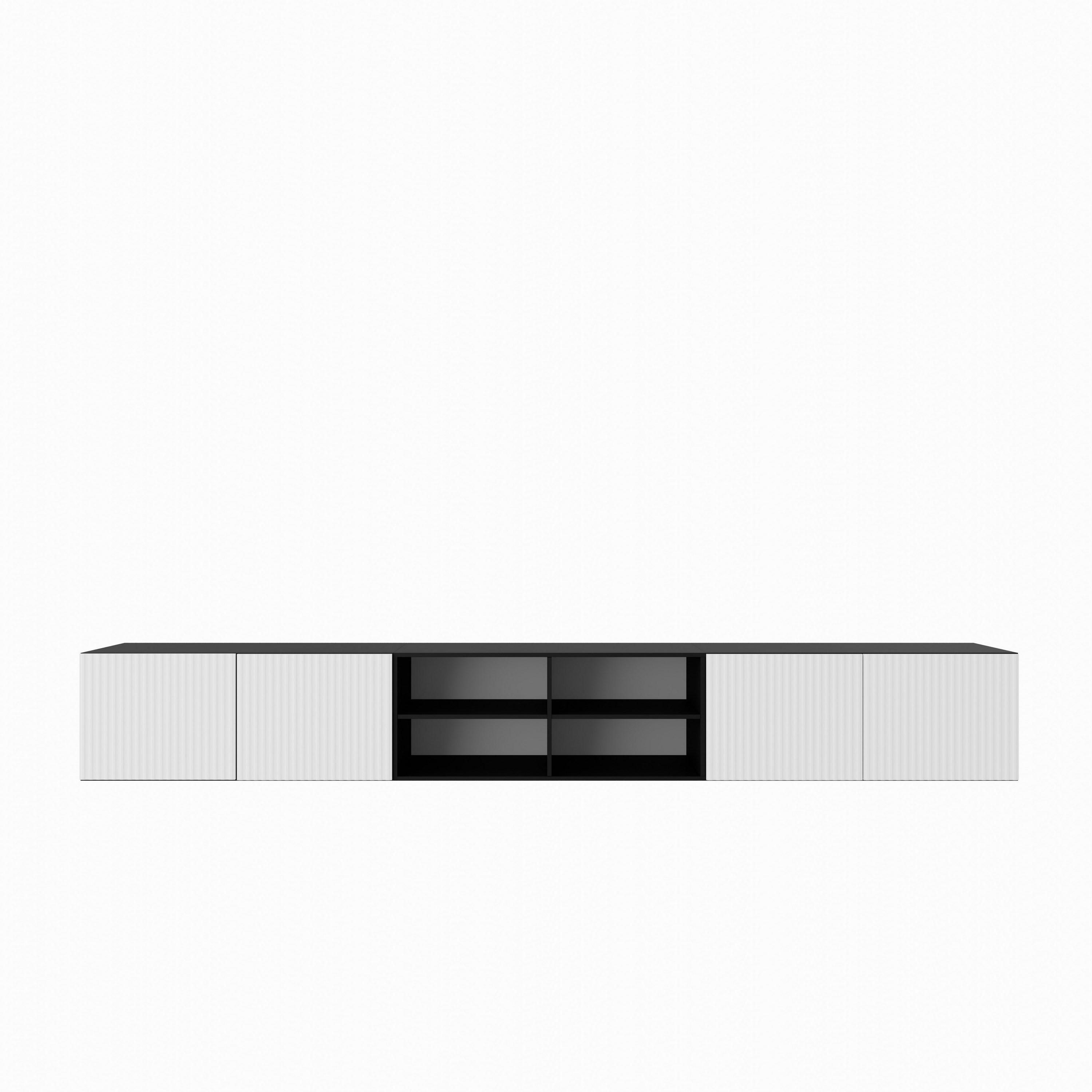 LOWBOARD VAREN 300/41/40 cm, Hängender TV-Schrank Anthrazit / Weiß - Anthrazit/Weiß, Holzwerkstoff (300/41/40cm) - MASSENO