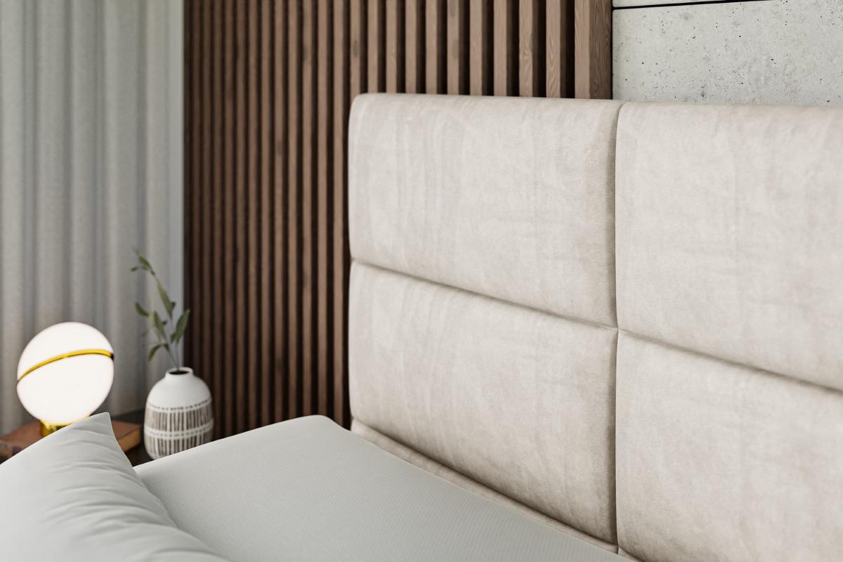 BOXSPRINGBETT elektrisch verstellbar mit 2 Matratzen H4/Taschenfederung PROT EL 180 x 200 Creme - Creme, Holzwerkstoff (187/200cm) - ALTDECOR