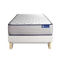 BETT Actimemo form Memory-Schaum 80 x 200 cm h3 - Kit Bettgestell Weiß - Beige/Weiß, Karton/Holz (80/200cm) - ACTISOM