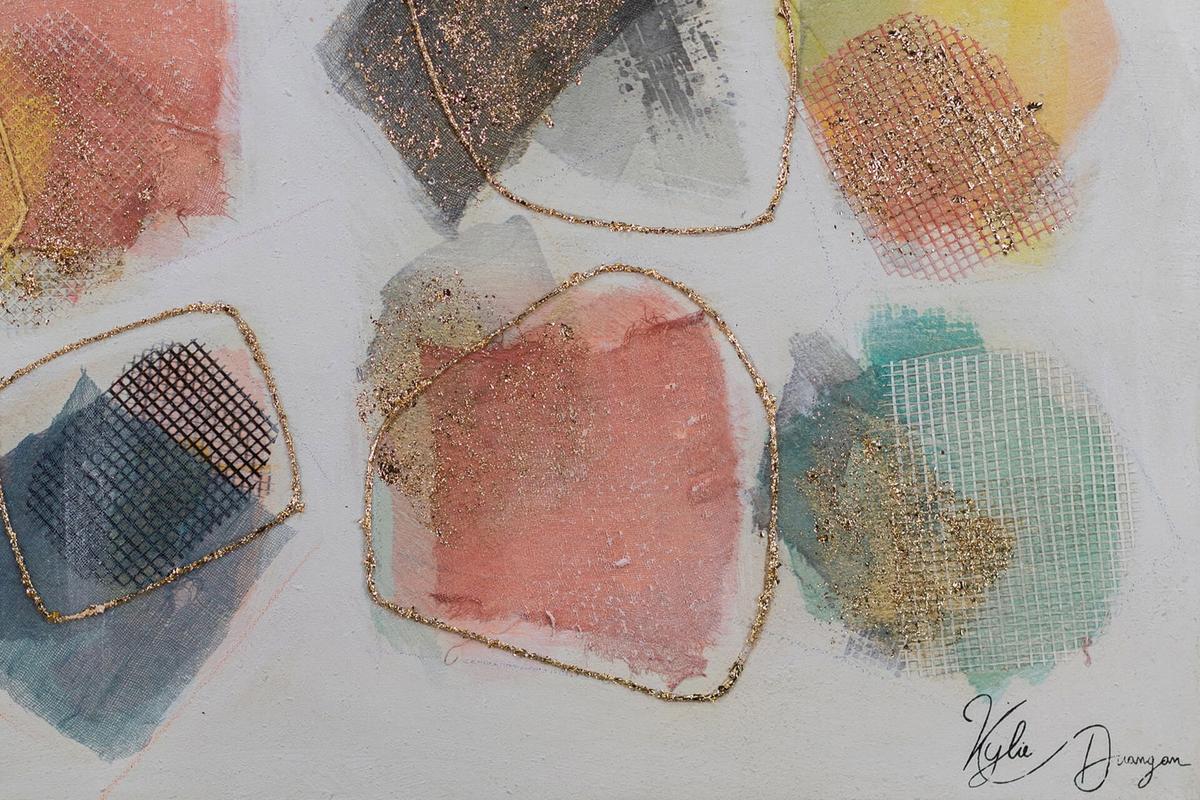 ACRYLBILD HANDGEMALT 100/75 cm - Beige/Weiß, Holz/Textil (100/75cm) - KUNSTLOFT