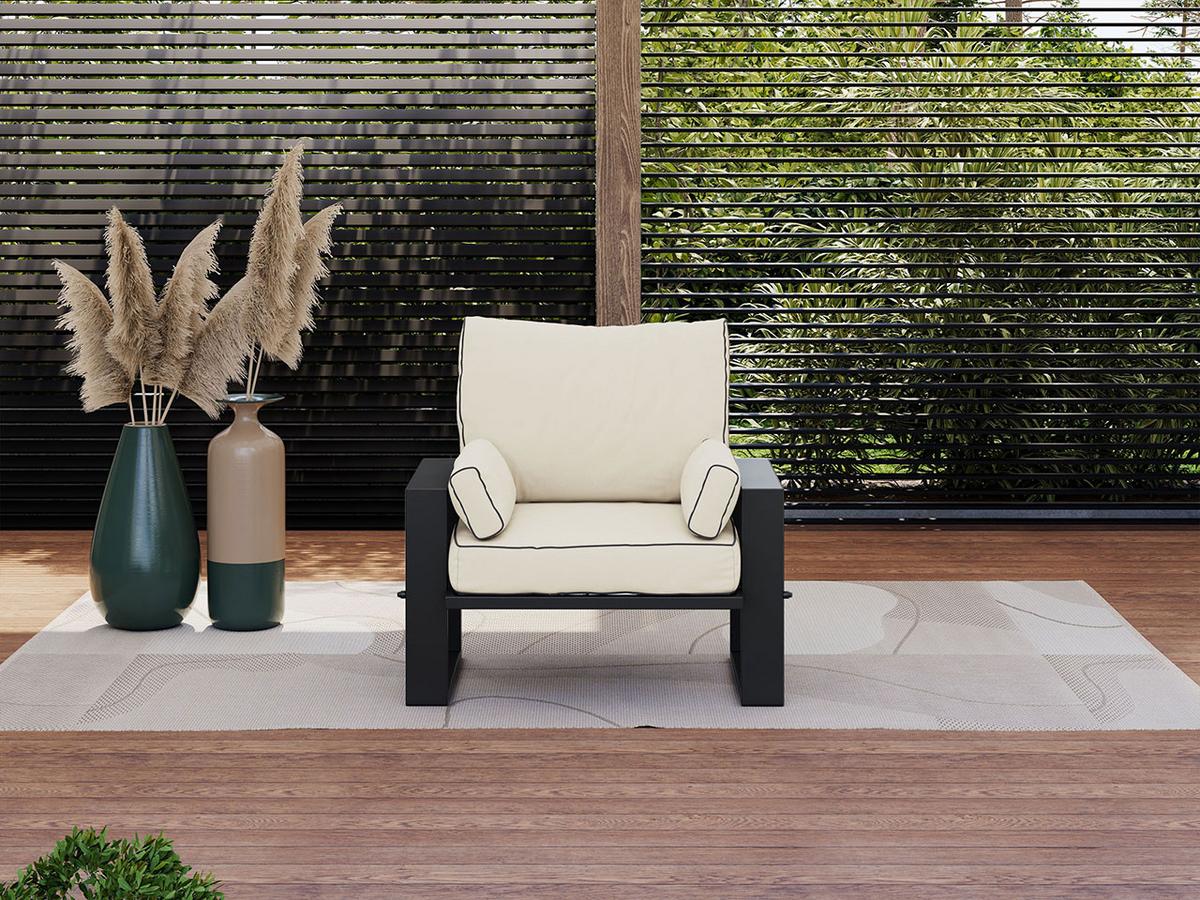 GARTENSESSEL Elba - Beige - Beige, Textil (98/90/87cm) - MKS