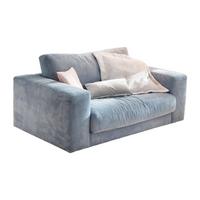 LOVESEAT MADELINE Hellblau Cord - Schwarz/Hellblau, Kunststoff/Textil (170/86/127cm) - KAWOLA