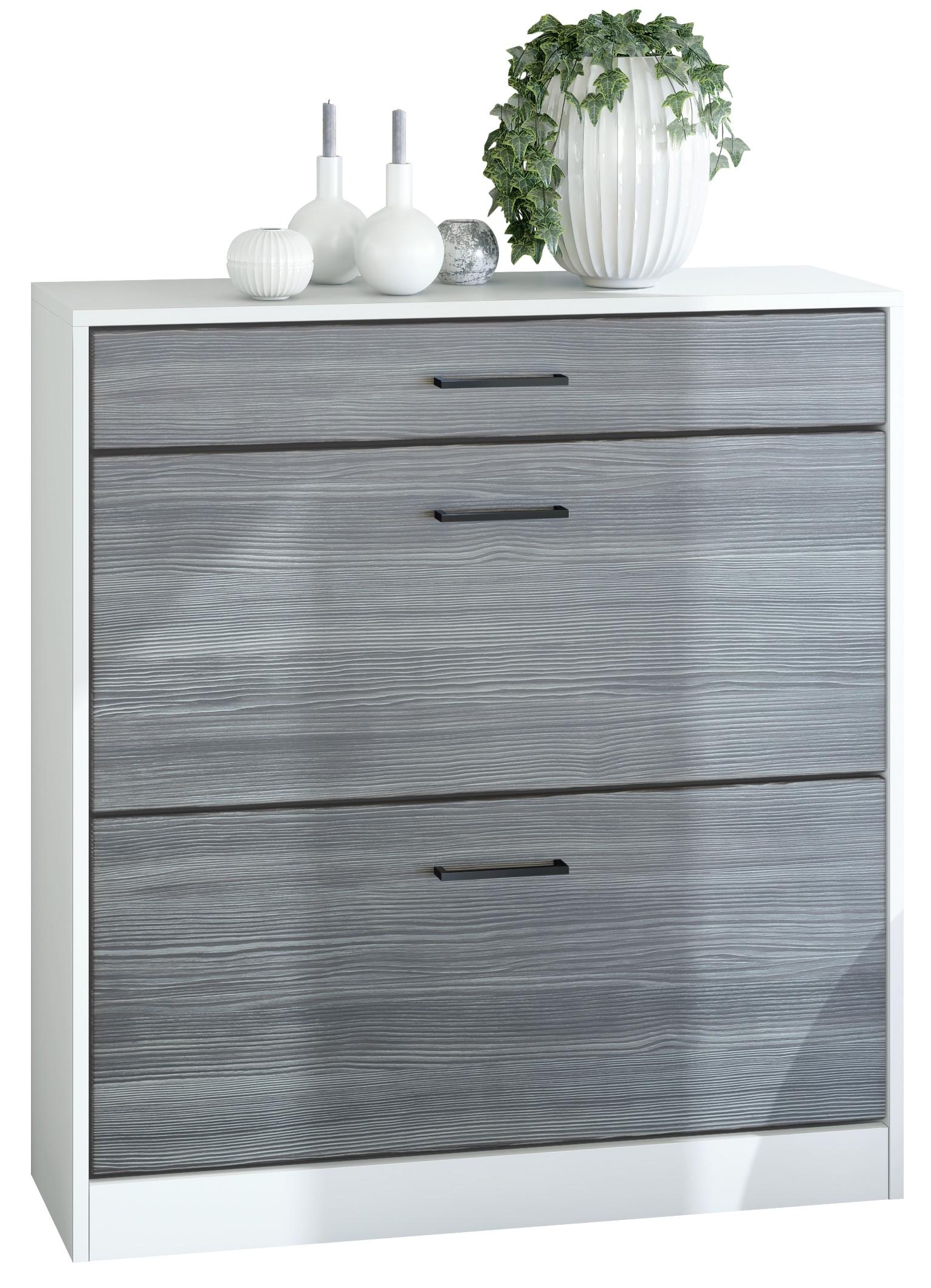 SCHUHSCHRANK Elvas Front in Avola-Anthrazit - Anthrazit, Holzwerkstoff (89/95.5/27cm) - Vladon