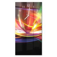 WANDUHR aus Glas 30x60 cm - Abstrakte Kunst - Multicolor, Glas (30/60/0.4cm) - TULUP