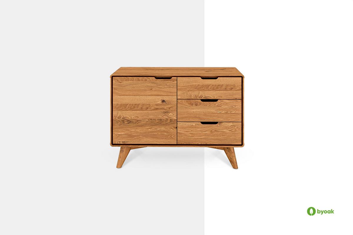 KOMMODE GREG Kernbuche - Kernbuche, Holz (90/63/40cm) - byoak