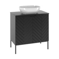 WASCHTISCH 80.6cm Daria Schwarz - Schwarz, Holzwerkstoff (80.6/84.2/46.5cm) - Petits-meubles