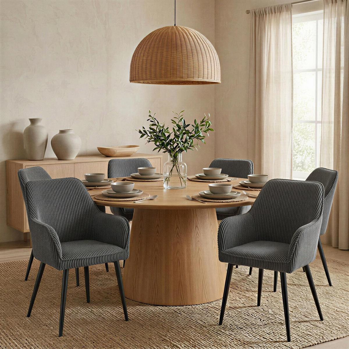 ESSZIMMERSTÜHLE VERONA 2er-Set grau - Grau, Textil (59/85/63cm) - IDIMEX