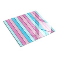 GLASPLATTE 60x52 cm Farbige Streifen - Multicolor, Glas (60/0.4/52cm) - TULUP