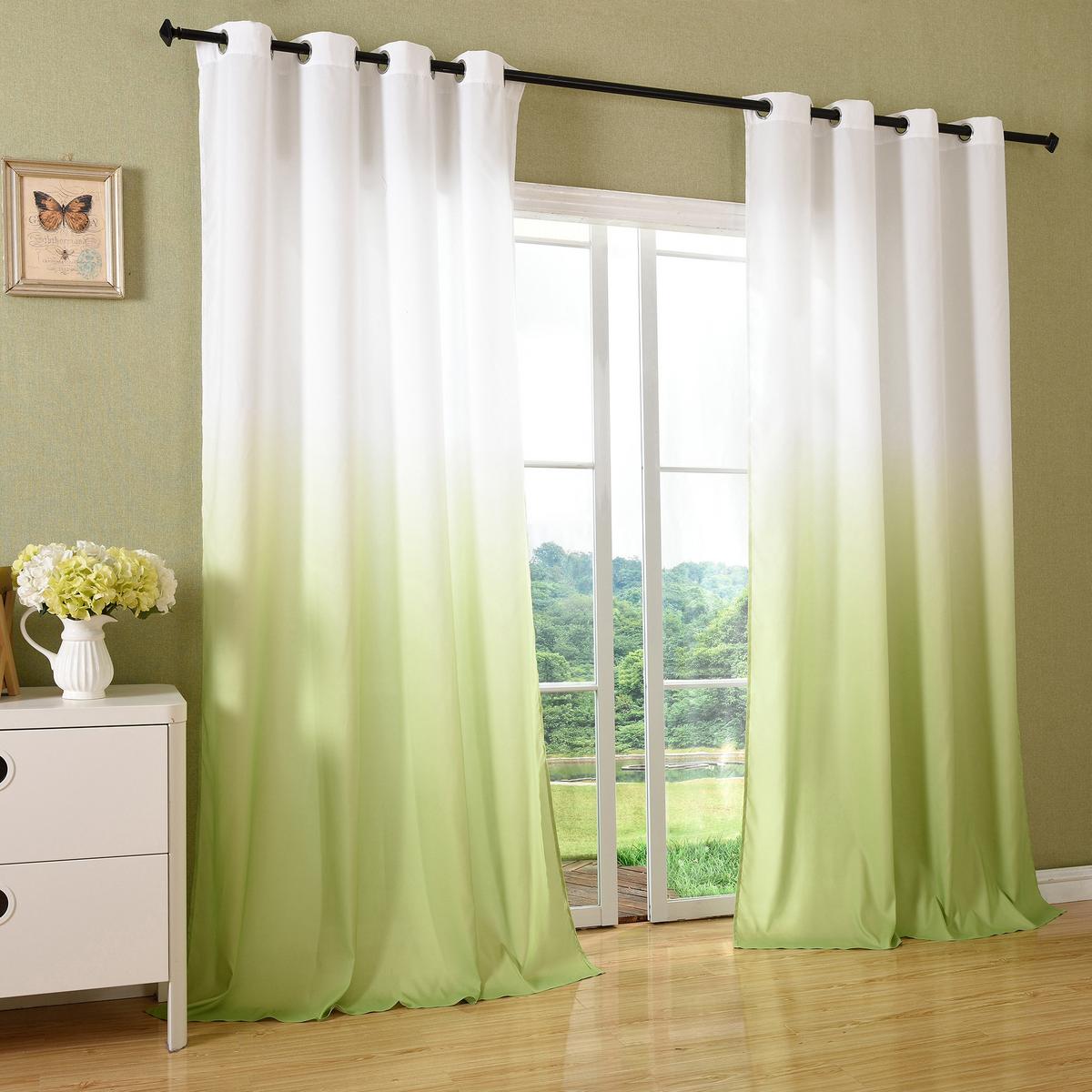 VORHANG FARBVERLAUF HxB 245x140 cm Apfelgrün - Hellgrün, Textil (140/245cm) - Gardinenbox