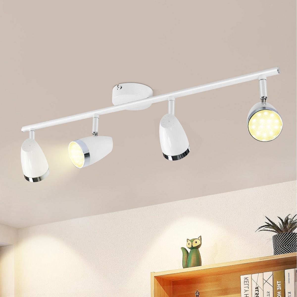LED-DECKENSTRAHLER Leitch 4-flammig 60/15.5/80cm - Weiß, Metall (60/15.5/80cm) - Nettlife