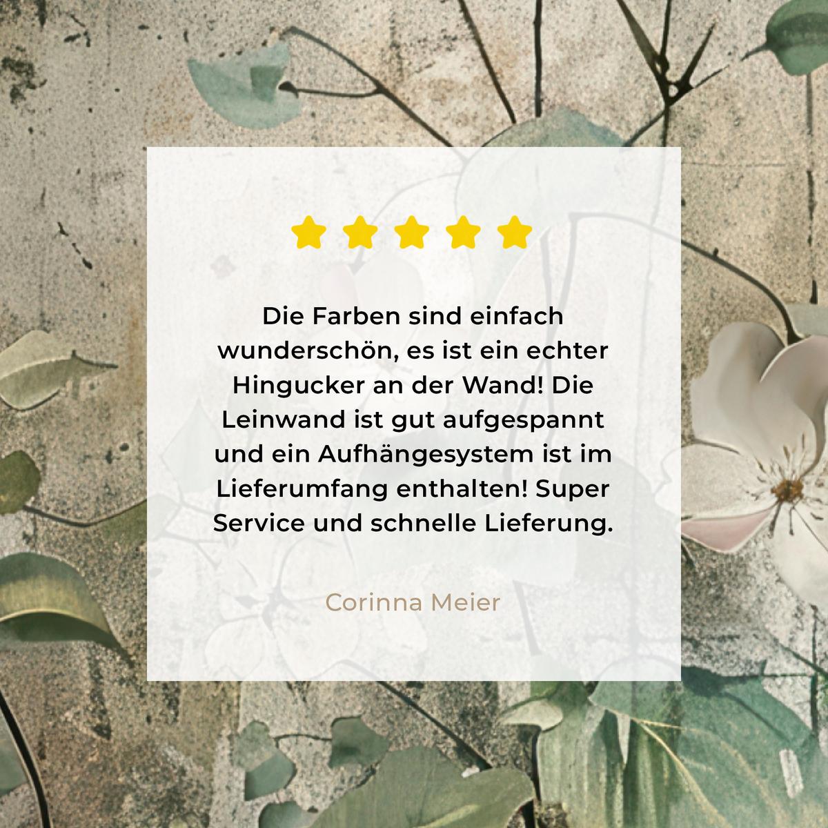 LEINWANDBILD Blumen - Blätter - Abstrakt - Modern Room Decor 30x40 cm - Grau, Textil (30/40cm) - MuchoWow