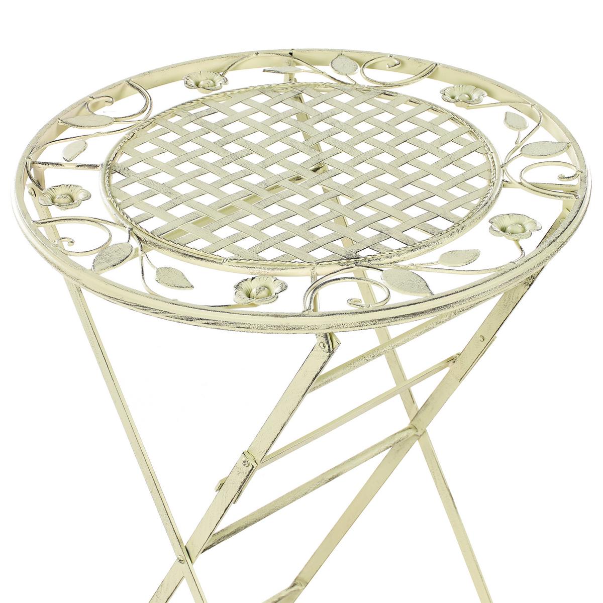 GARTEN-BARTISCH Grün Bivio - Grün, Metall (60/60/89cm) - Beliani
