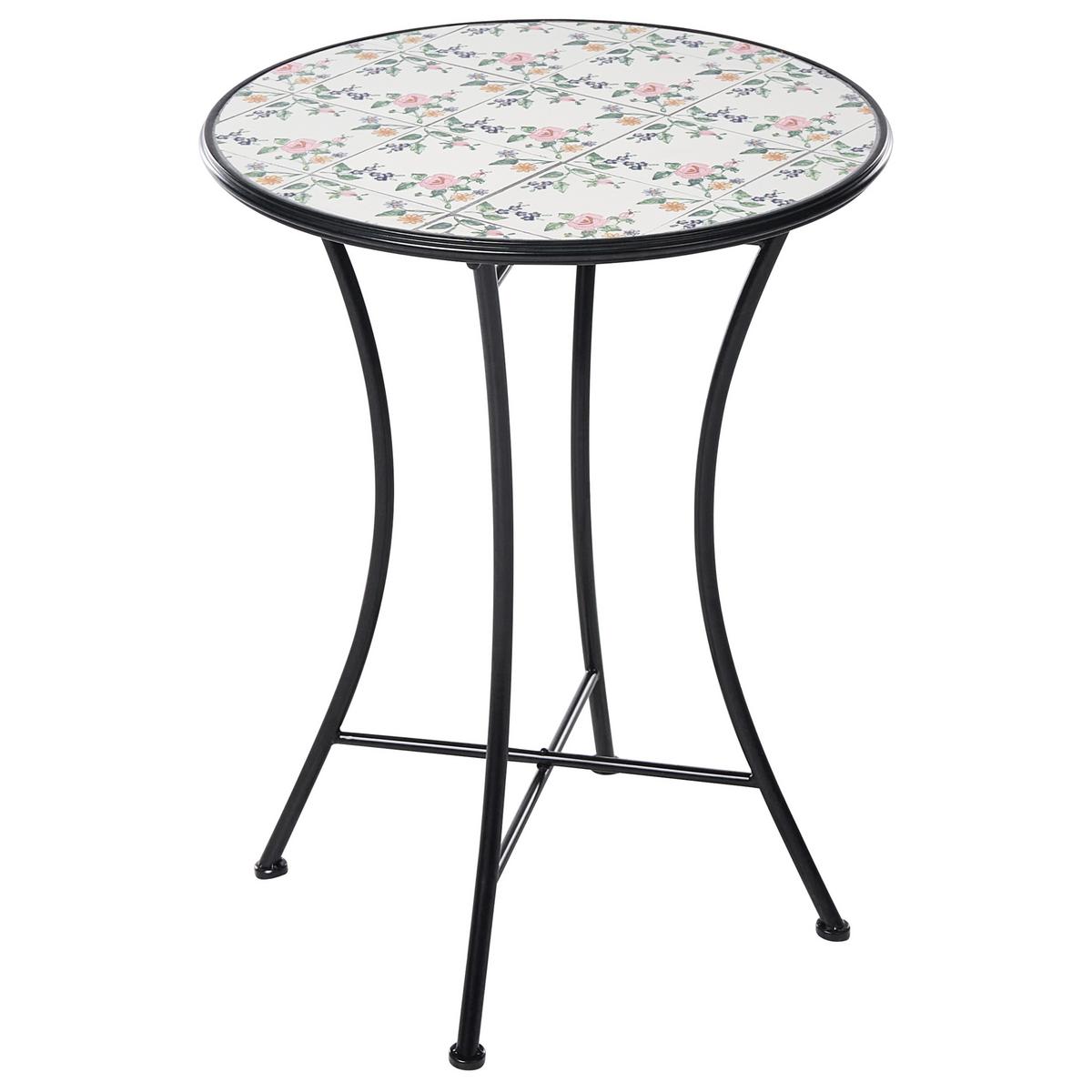 BISTRO-SET Metall Schwarz Collio - Weiß, Metall - Beliani
