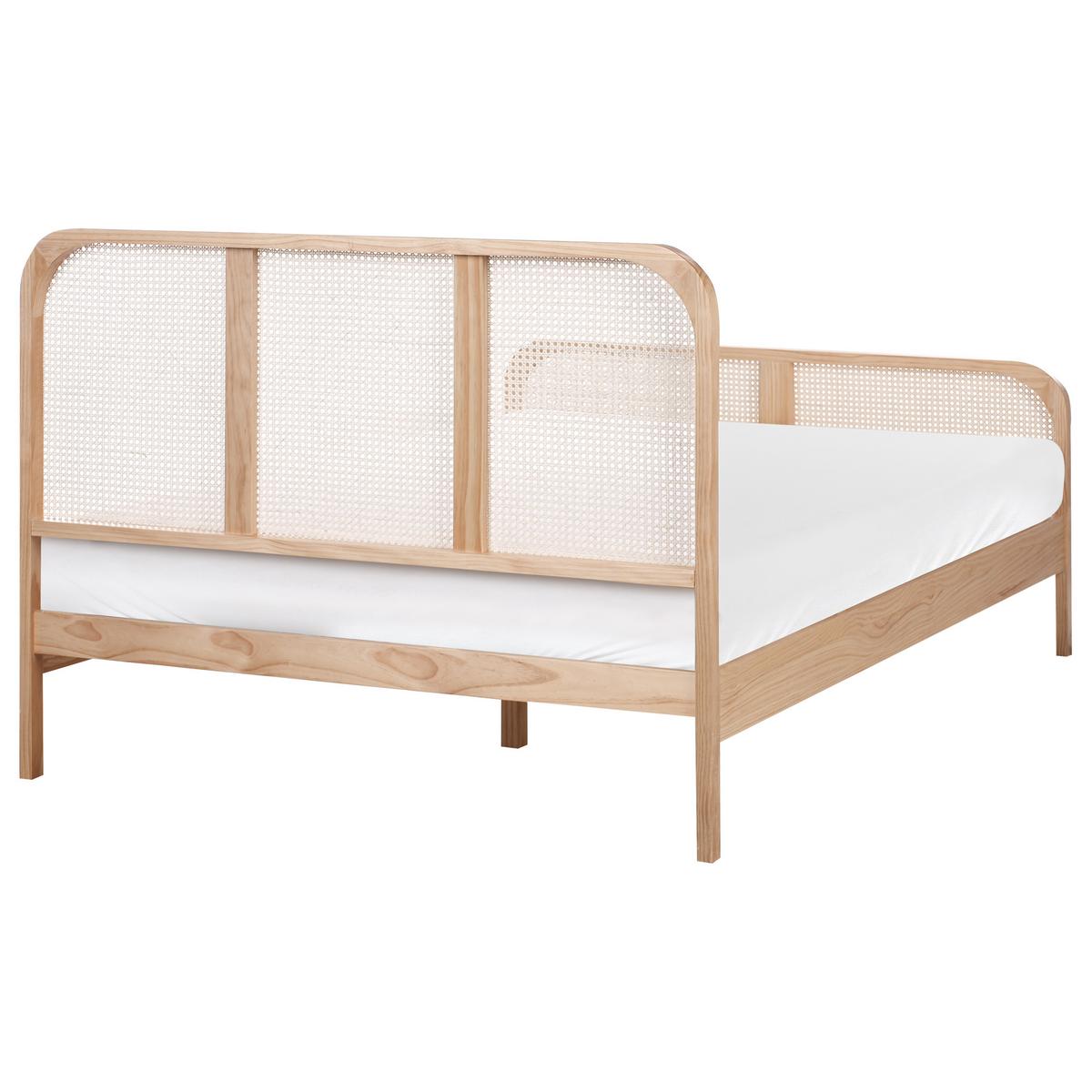 BETT mit Lattenrost 140/200 cm Kiefernholz Hellbraun Gonfaron - Hellbraun, Holz (140/200cm) - Beliani