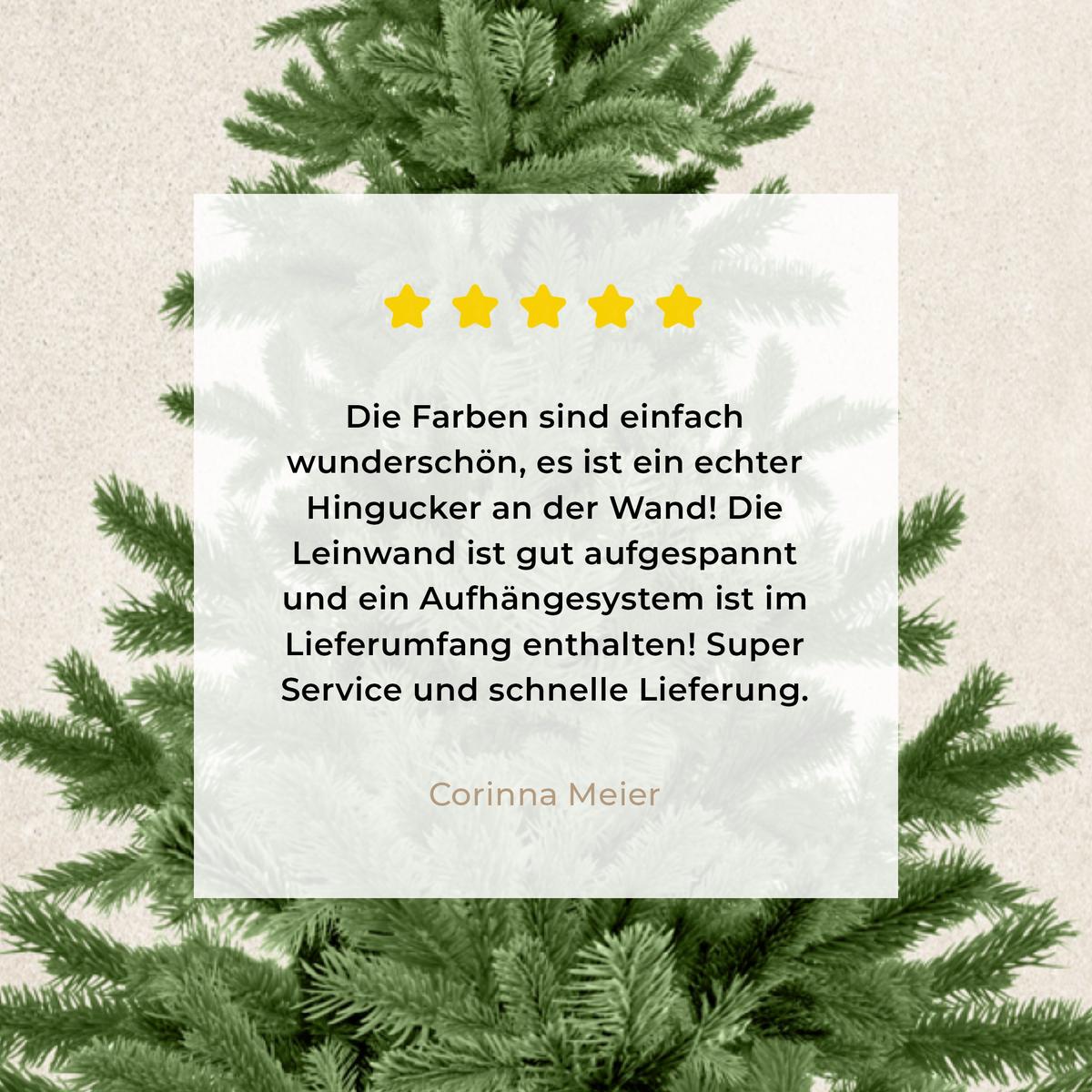 LEINWANDBILD Weihnachtsbaum - Grün - Weihnachten - Feiertage Room Decor 30x40 cm - Olivgrün, Textil (30/40cm) - MuchoWow